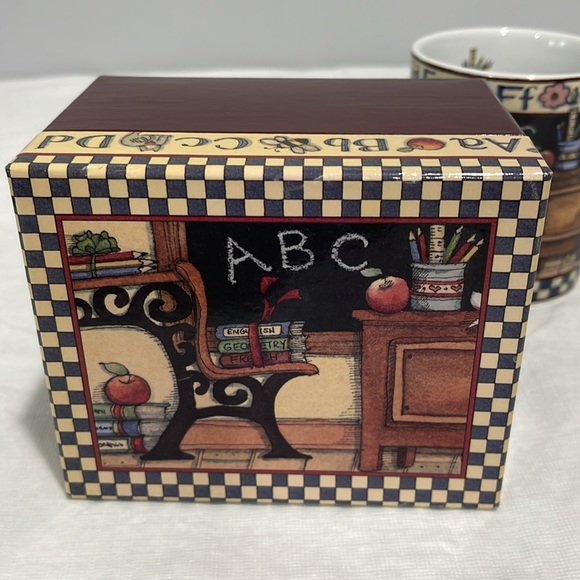 Vintage Teacher’s All Checked Out Coffee Mug Susan Winget #12 Lang & Wise NEW - Picture 12 of 14